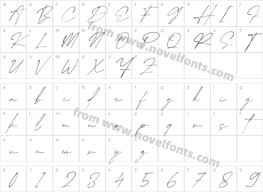 Bentila Signate ItalicCharacter Map