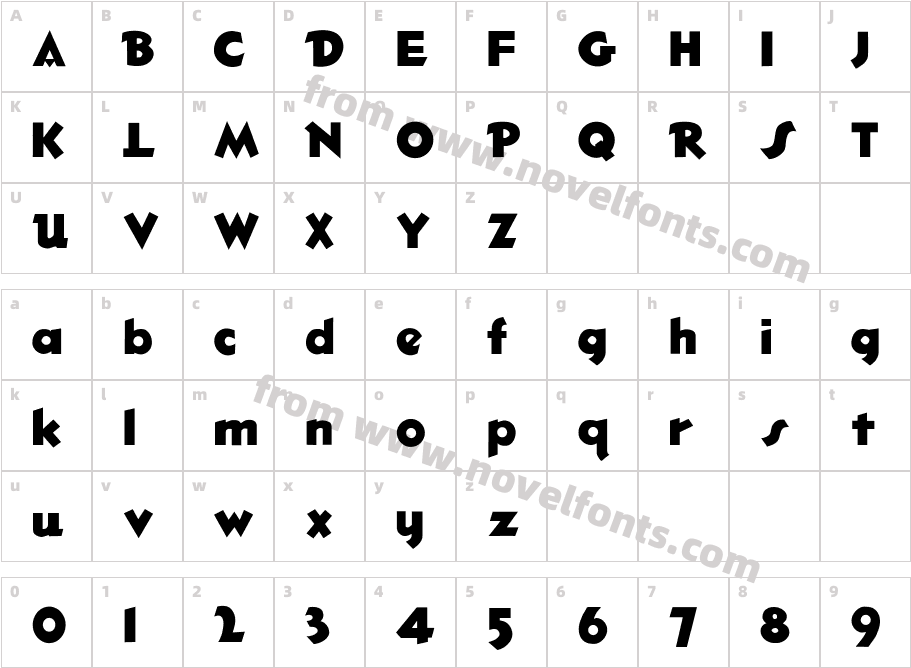 FZ JAZZY 32Character Map