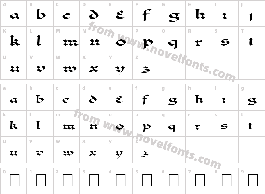 FZ JAZZY 33 EXCharacter Map