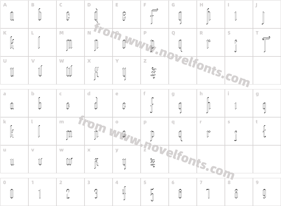 FZ JAZZY 35 HOLLOWCharacter Map