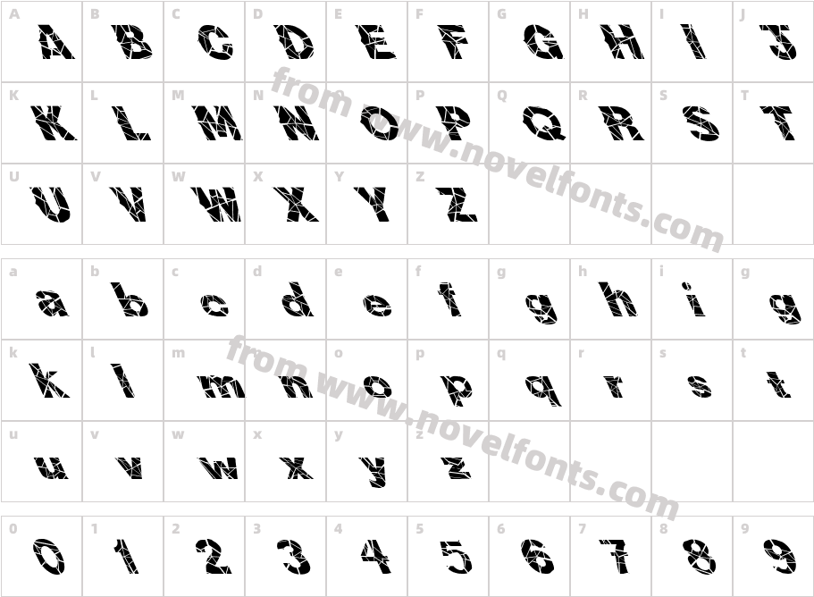 FZ JAZZY 36 CRACKED LEFTYCharacter Map