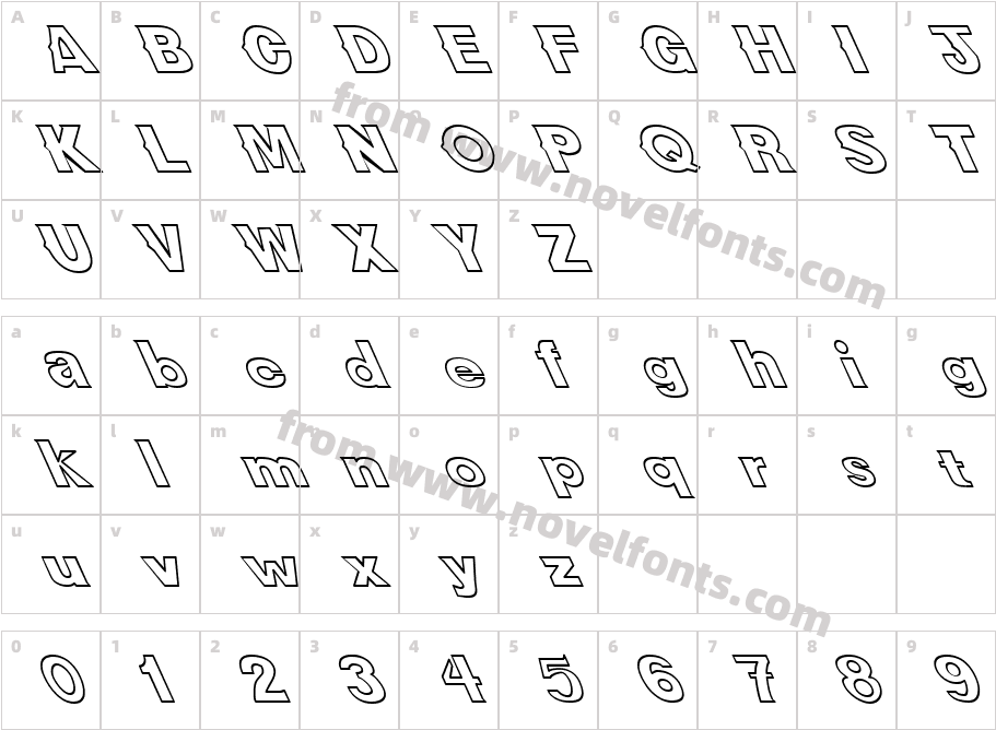 FZ JAZZY 36 HOLLOW LEFTYCharacter Map