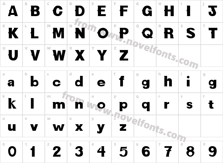 FZ JAZZY 36Character Map