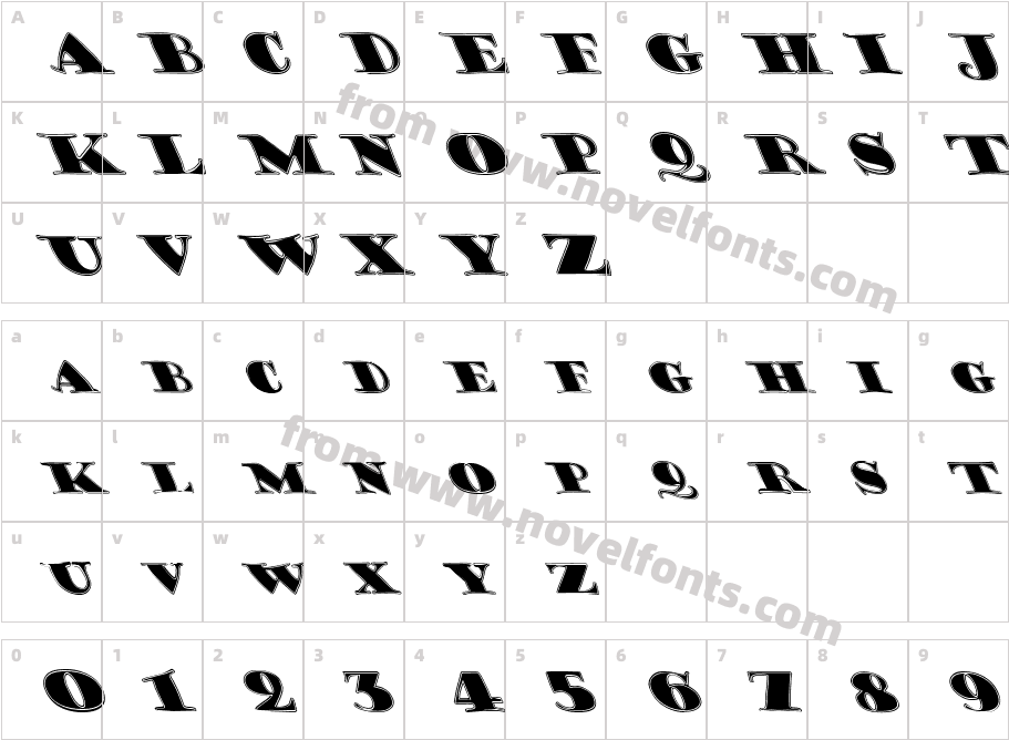 FZ JAZZY 38 CONTOUR LEFTYCharacter Map