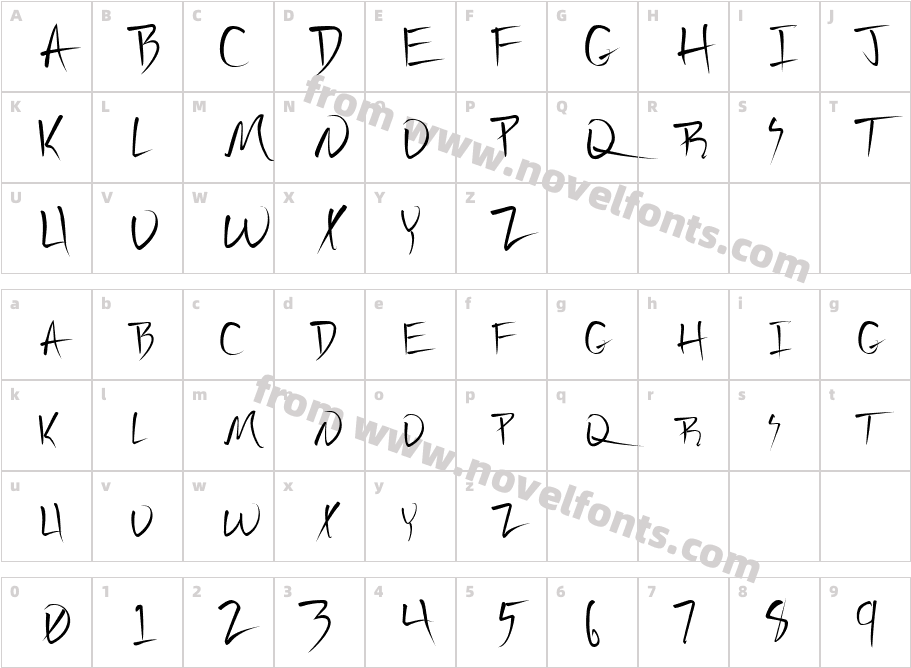 FZ JAZZY 44 LEFTYCharacter Map