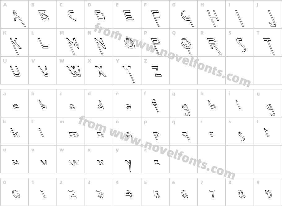 FZ JAZZY 45 HOLLOW LEFTYCharacter Map