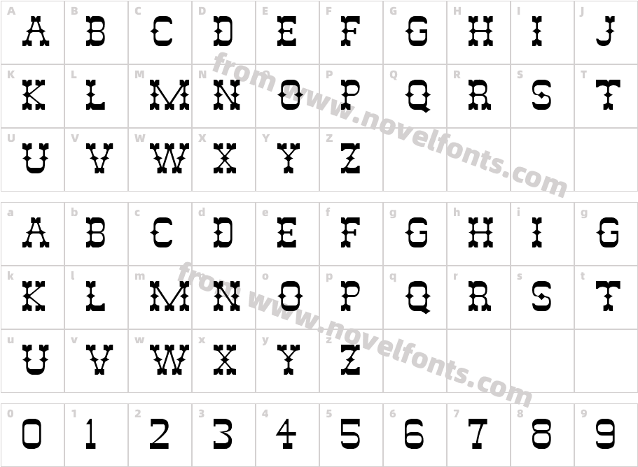 FZ JAZZY 46Character Map