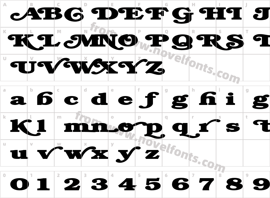 FZ JAZZY 47 EXCharacter Map