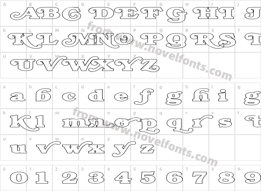 FZ JAZZY 47 HOLLOW EXCharacter Map