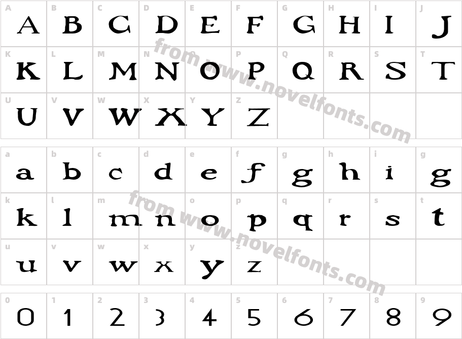 FZ JAZZY 48 EXCharacter Map