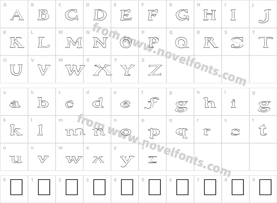 FZ JAZZY 48 HOLLOW EXCharacter Map