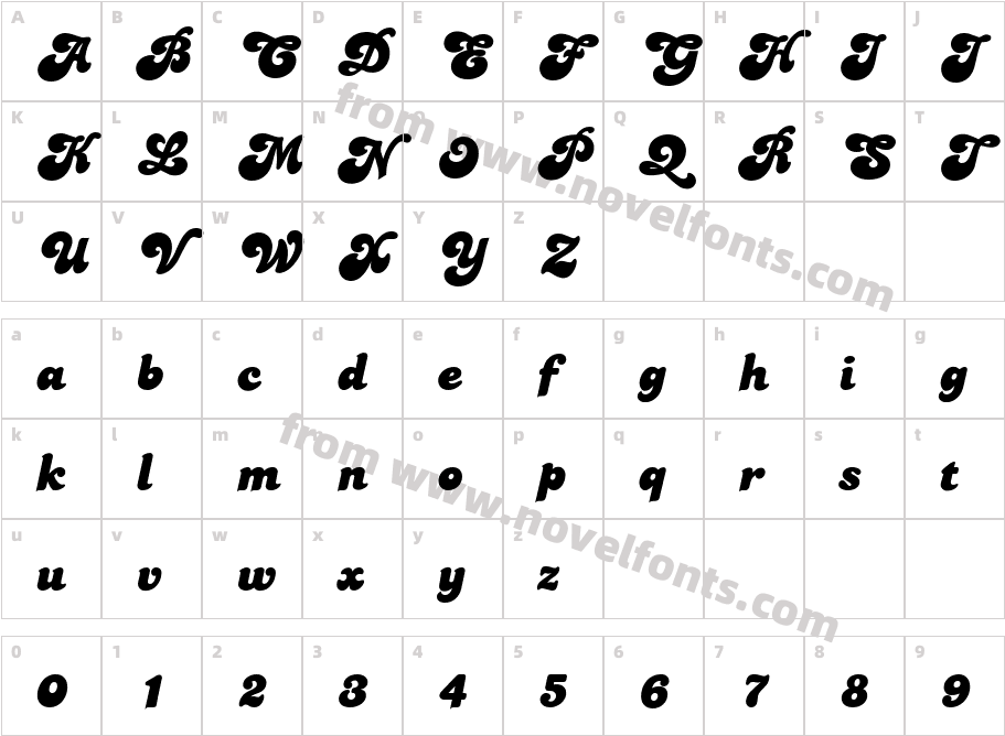 FZ JAZZY 49Character Map