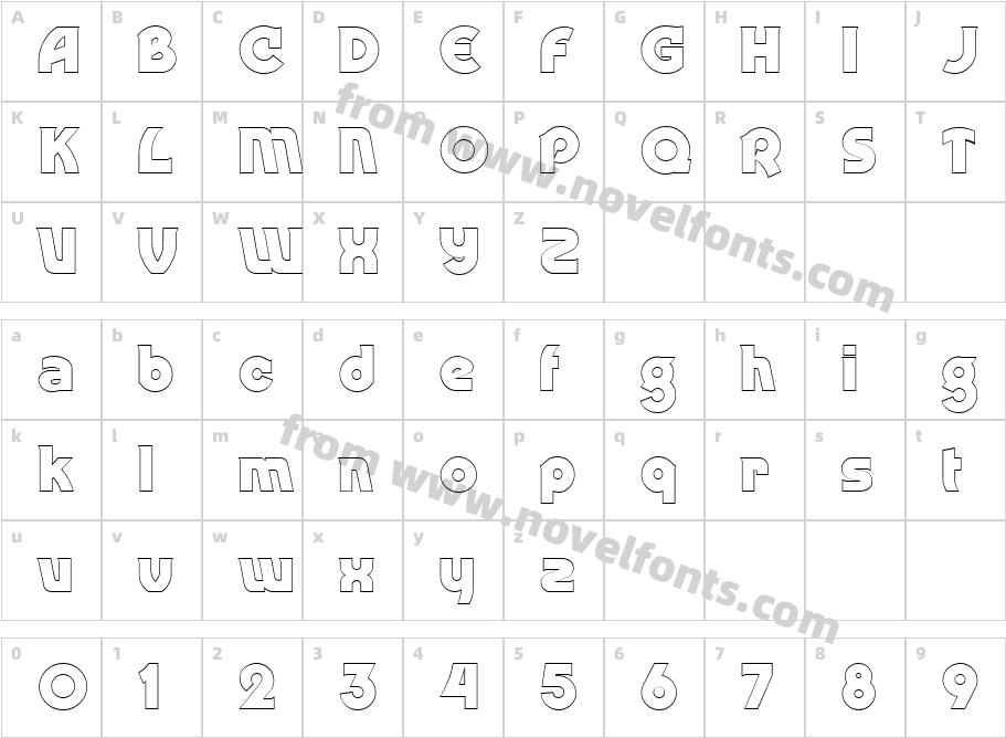 FZ JAZZY 52 HOLLOWCharacter Map