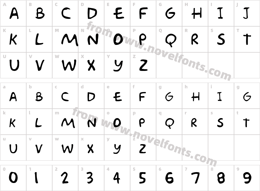 FZ JAZZY 57Character Map