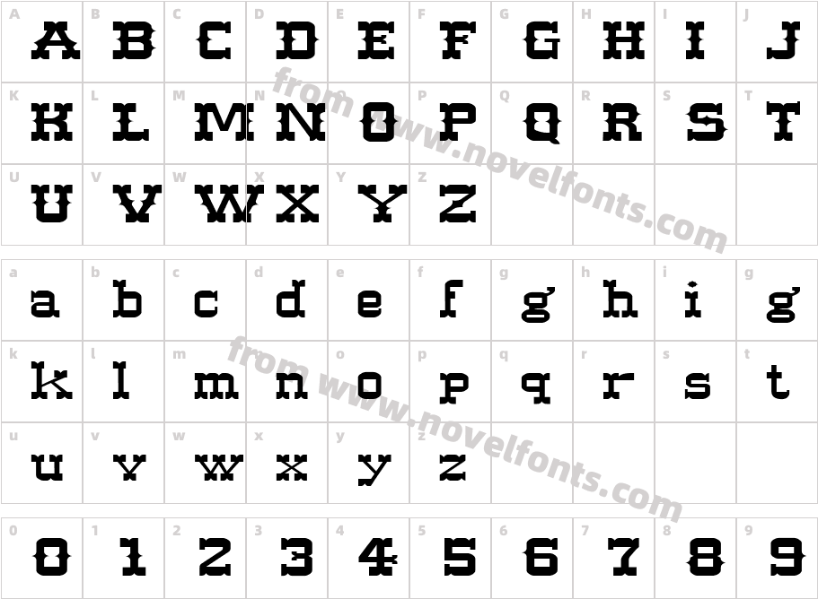 FZ JAZZY 61 EXCharacter Map