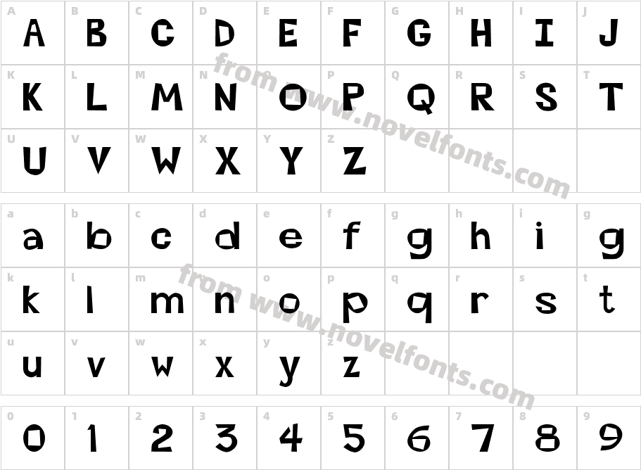 FZ JAZZY 7Character Map