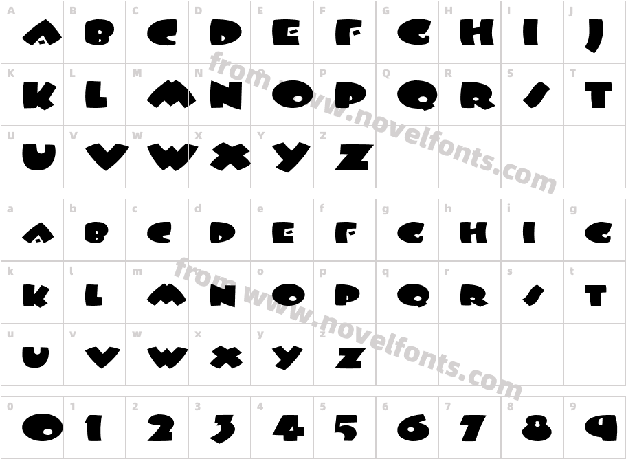 FZ JAZZY 9 EXCharacter Map