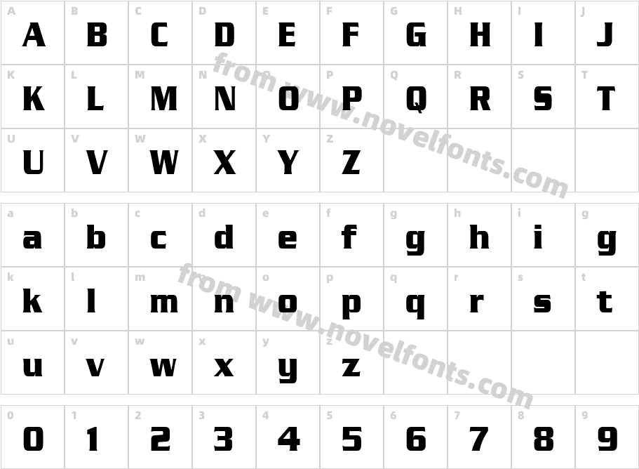 FZ ROMAN 11 CONDCharacter Map