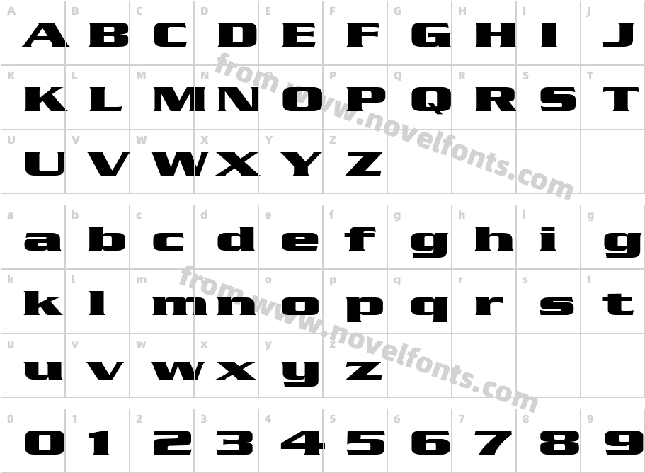 FZ ROMAN 11 EXCharacter Map