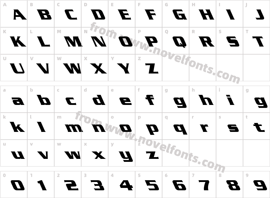 FZ ROMAN 11 LEFTYCharacter Map