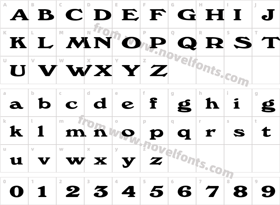 FZ ROMAN 12 EXCharacter Map