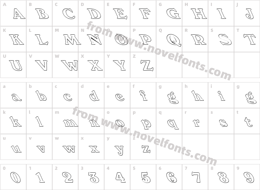 FZ ROMAN 12 HOLLOW LEFTYCharacter Map