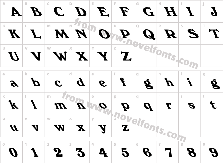 FZ ROMAN 12 LEFTYCharacter Map