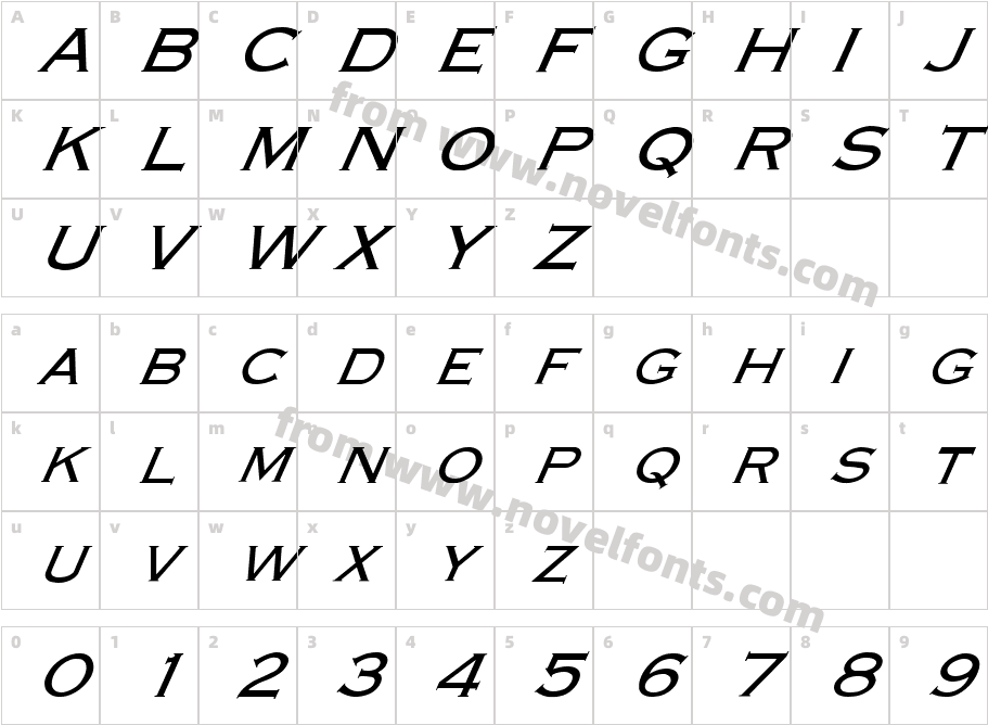 FZ ROMAN 13 ITALICCharacter Map