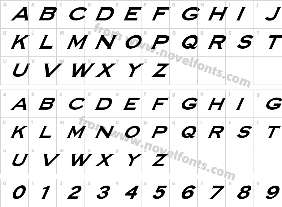 FZ ROMAN 14 ITALICCharacter Map