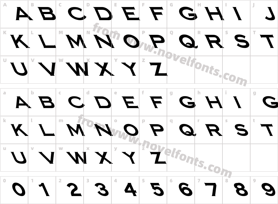 FZ ROMAN 14 LEFTYCharacter Map