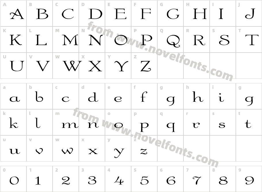 FZ ROMAN 16 EXCharacter Map