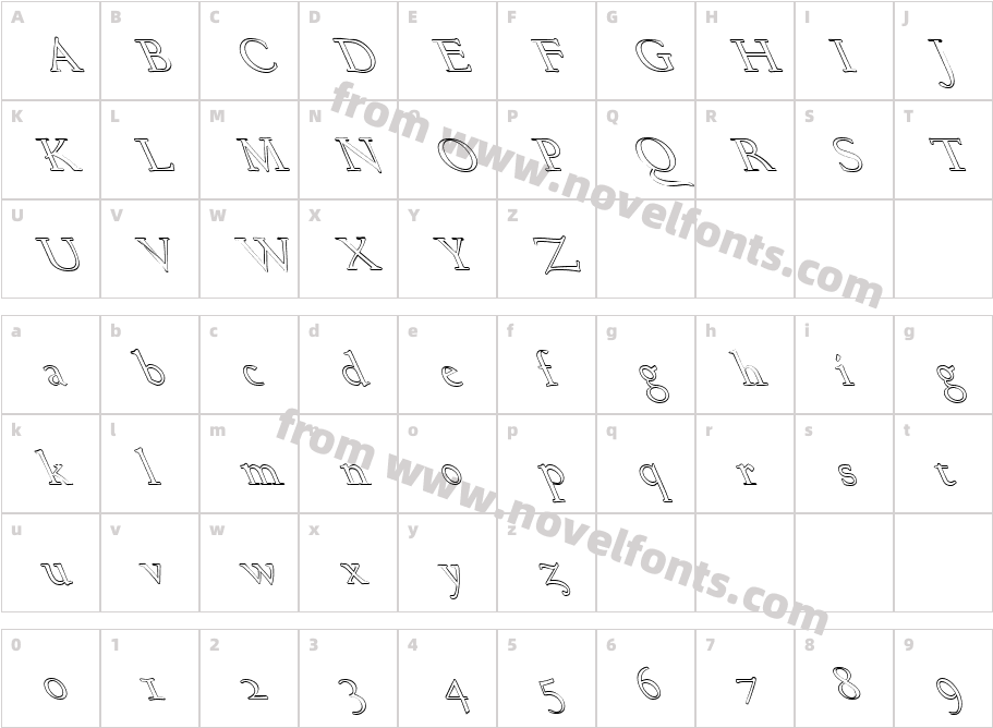 FZ ROMAN 17 HOLLOW LEFTYCharacter Map