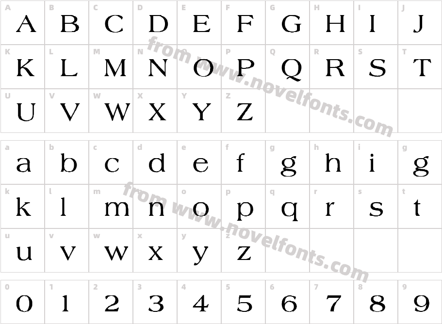 FZ ROMAN 22Character Map