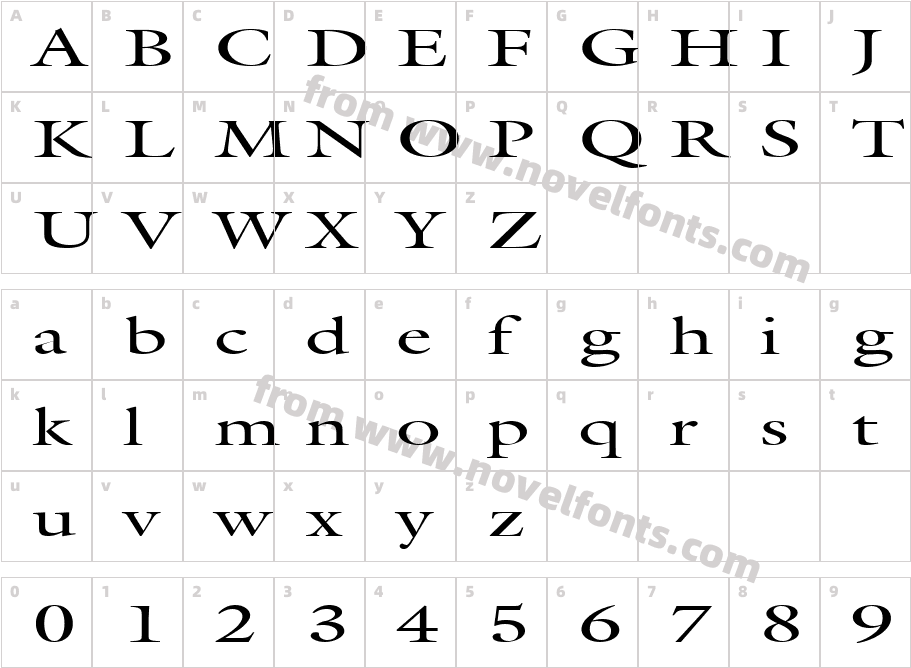 FZ ROMAN 25 EXCharacter Map