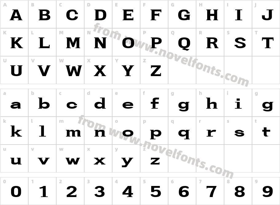 FZ ROMAN 27 EXCharacter Map