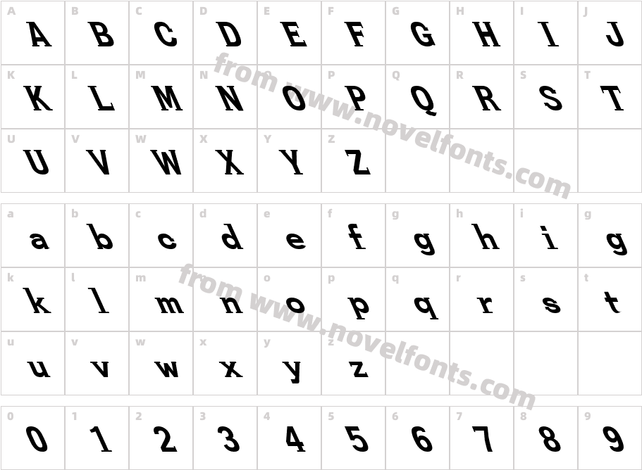 FZ ROMAN 27 LEFTYCharacter Map