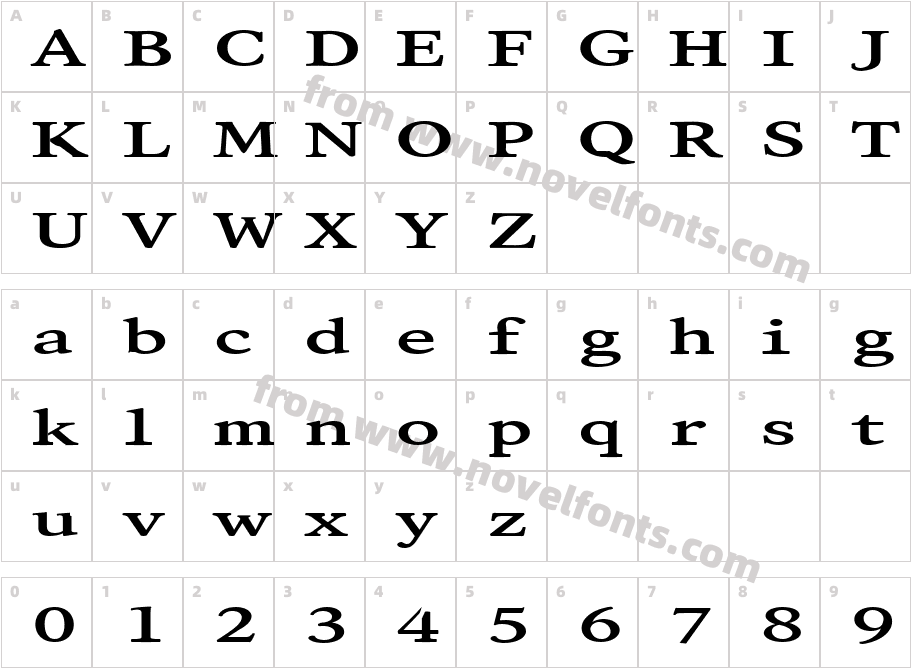 FZ ROMAN 28 EXCharacter Map