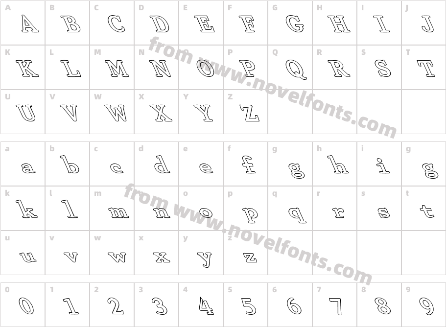 FZ ROMAN 29 HOLLOW LEFTYCharacter Map