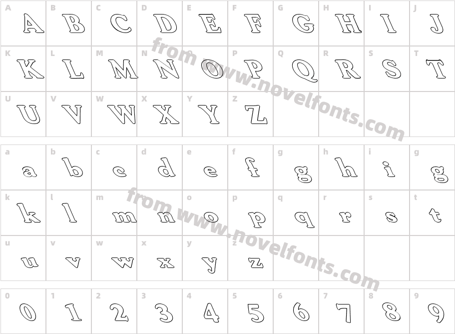 FZ ROMAN 30 HOLLOW LEFTYCharacter Map