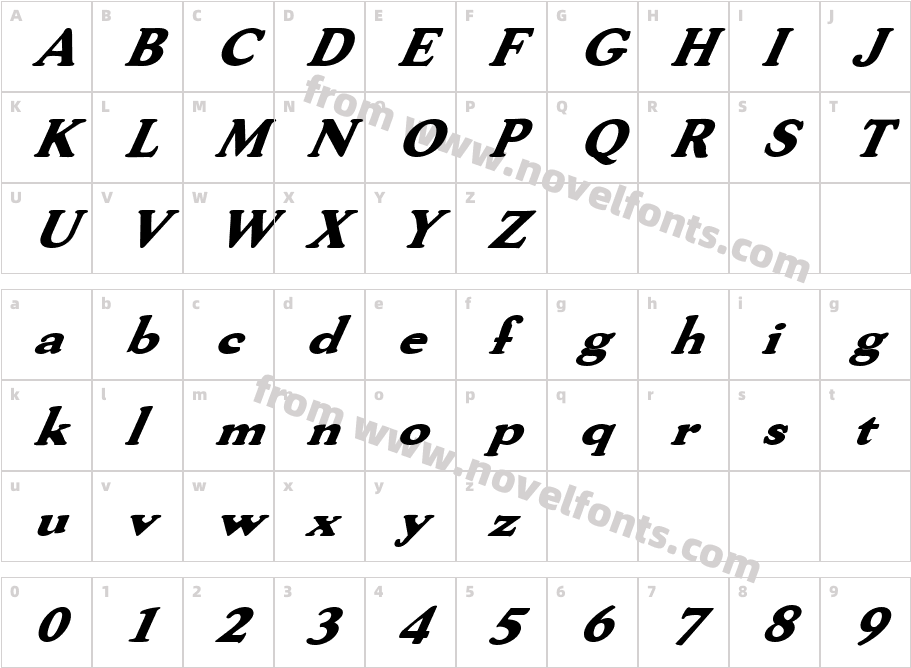 FZ ROMAN 30 ITALICCharacter Map