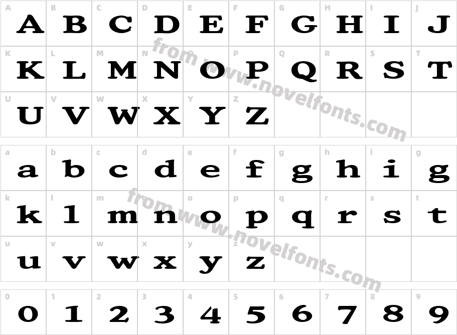 FZ ROMAN 32 EXCharacter Map