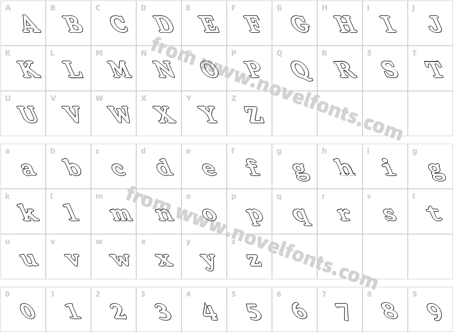 FZ ROMAN 32 HOLLOW LEFTYCharacter Map