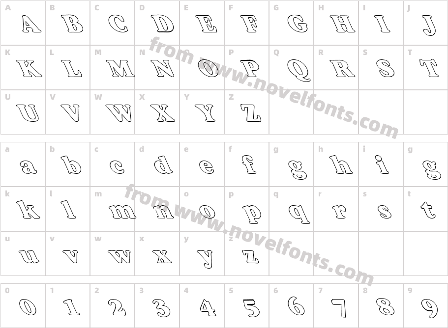 FZ ROMAN 34 HOLLOW LEFTYCharacter Map