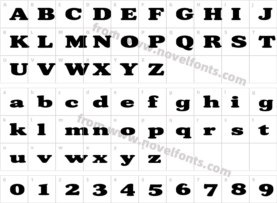 FZ ROMAN 35 EXCharacter Map