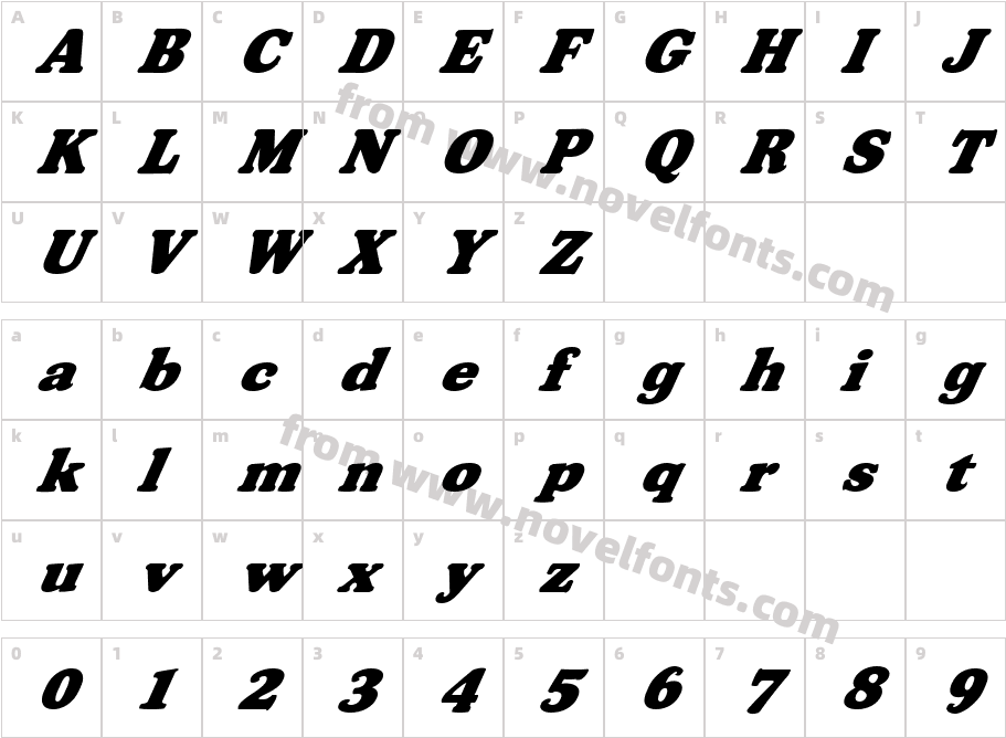 FZ ROMAN 35 ITALICCharacter Map