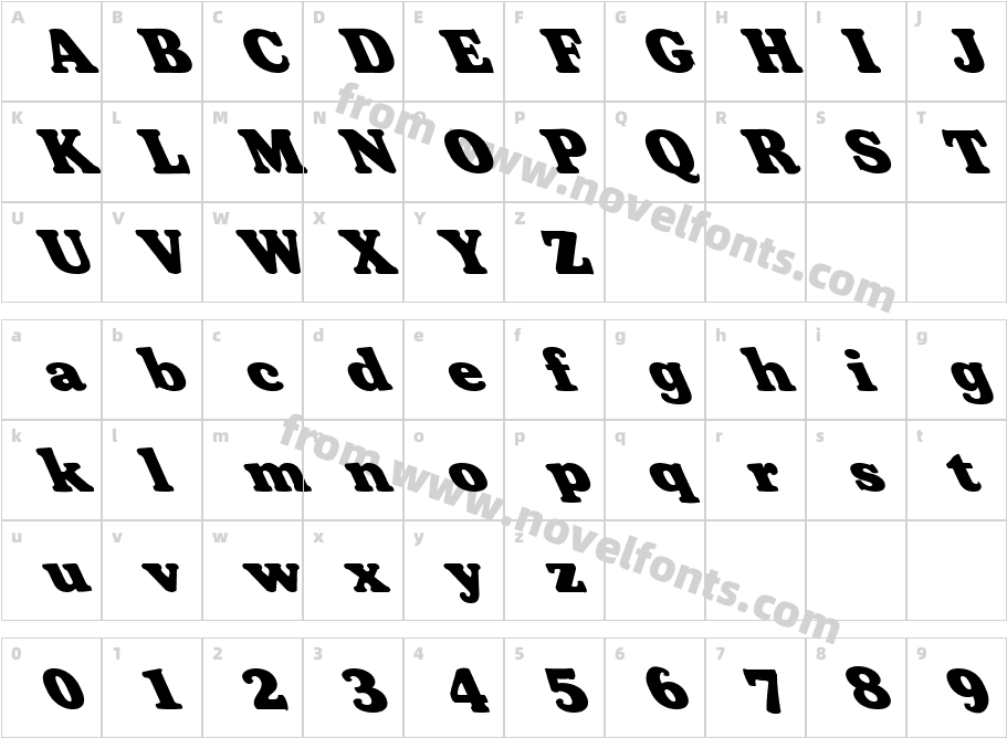 FZ ROMAN 35 LEFTYCharacter Map