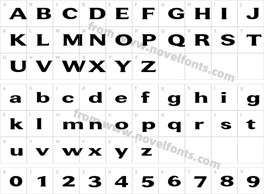 FZ ROMAN 37 EXCharacter Map