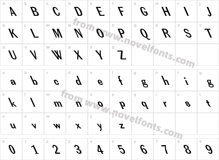 FZ ROMAN 38 LEFTYCharacter Map