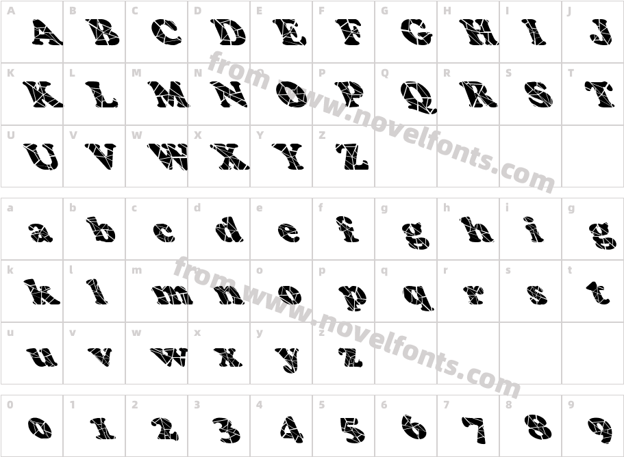 FZ ROMAN 4 CRACKED LEFTYCharacter Map