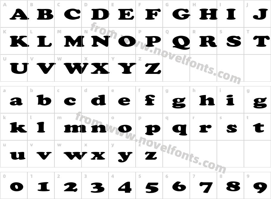 FZ ROMAN 4 EXCharacter Map